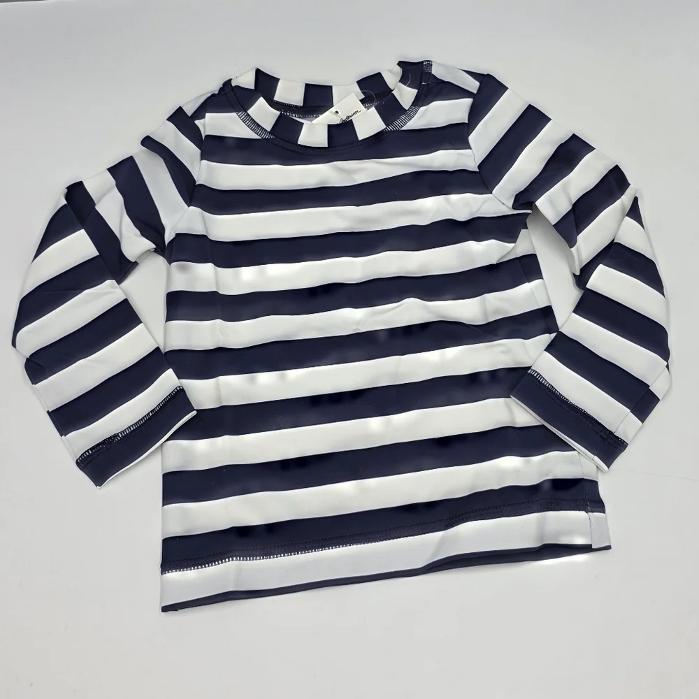 NEW Hanna Andersson girls' navy stripe rashguard and bottoms size 2T